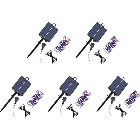 5X Kits de Boîtier de Commande de Panneau Solaire 1200 MAh, Panneau de Batterie au Lithium pour Lampe à Bande LED 3,7 V 24 V, Charge CC (1/5)
