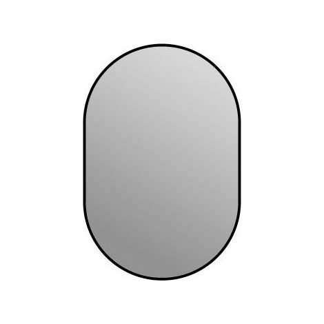 MIROIR MURAL ARQUÉ 60x90 CM – Cadre aluminium noir design moderne salle de bain et entrée (1/5)