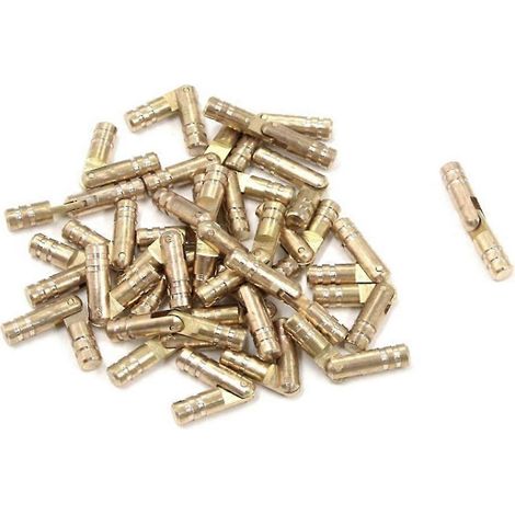 40 charnières invisibles en laiton pour bijoux, boîtes en bois, armoires et meubles (4 x 20 mm). (1/5)