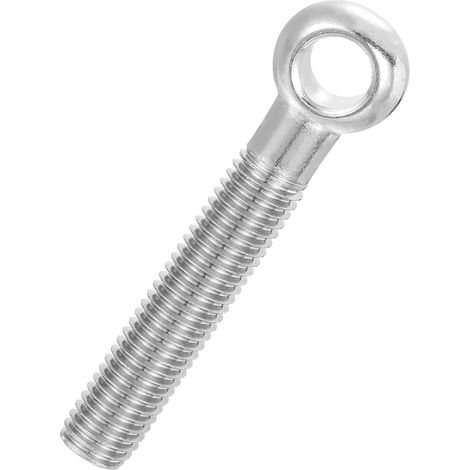 Boulon à Œil M14x85mm Boulon à Œillet de Levage pour Balancement d'Épaule, Vis Poisson en Acier Inoxydable 304, Filetage Métrique à Demi-Denture Trou Coulissant, Argentée (1/5)