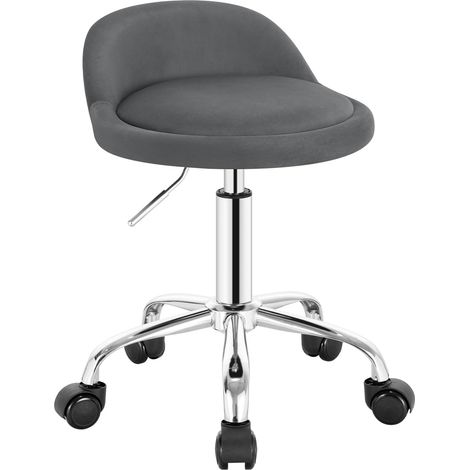 WOLTU Sedia da Ufficio Ergonomica Scrivania Sedia da Lavoro Girevole in Velluto Grigio Scuro