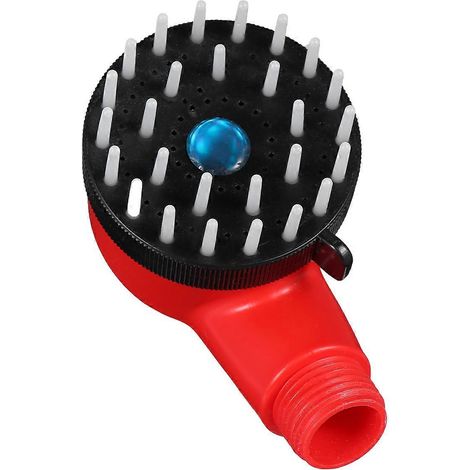 Douchette pour animaux avec brosse de massage (lot de 2) - Rouge (1/5)