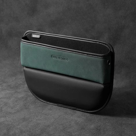 (Vert 2 pièces) Outils pour combler l'espace entre les sièges auto, poche latérale de siège, boîte de rangement pour accessoires de siège auto, rangement pour espace entre les sièges auto universel (1/5)