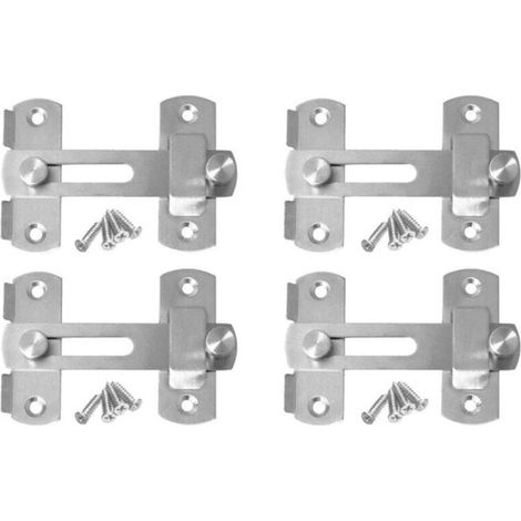 4pcs Stainless Steel Sliding Door Hinge Locks Security Lock Rod for Doors Windows Furniture (1/5)