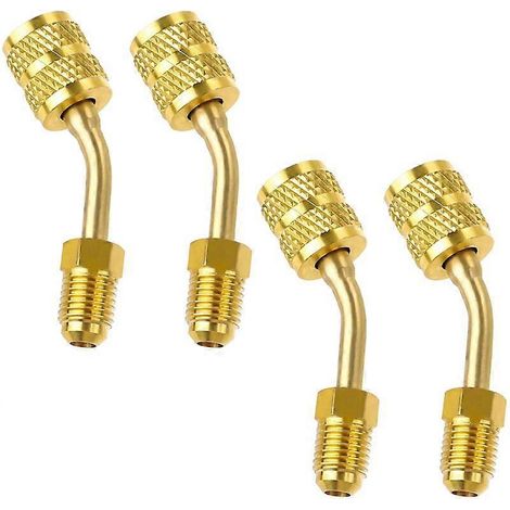 Kit adaptateur R410a pour système mini-split, accès facile, angle de 45 degrés, alliage de laiton de haute qualité (1/4)