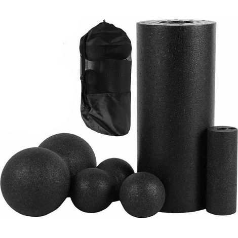Ensemble de 5 rouleaux de massage fascia, équilibre, fitness, yoga et sport – dureté standard pour usage quotidien et récupération musculaire (1/5)