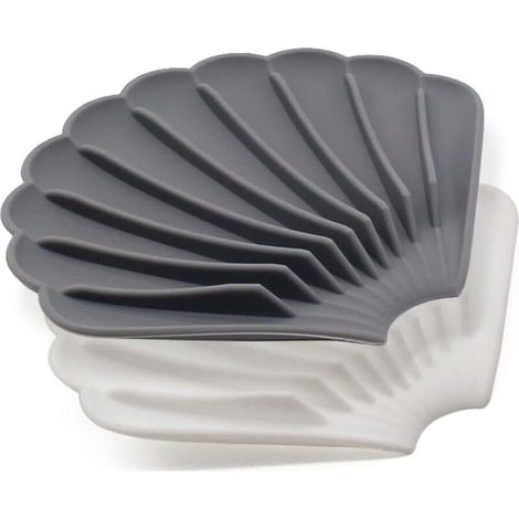 Juego de 2 jaboneras, jabonera con drenaje, jabonera para ducha, gruesa, antideslizante, plegable para fregadero, ducha, baño, cocina - Crezuo