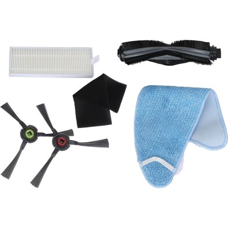 Ensemble d'accessoires pour balai Yeedi K650 : balai lavable, balai jetable, brosse rotative, brosse latérale et filtre. (1/5)