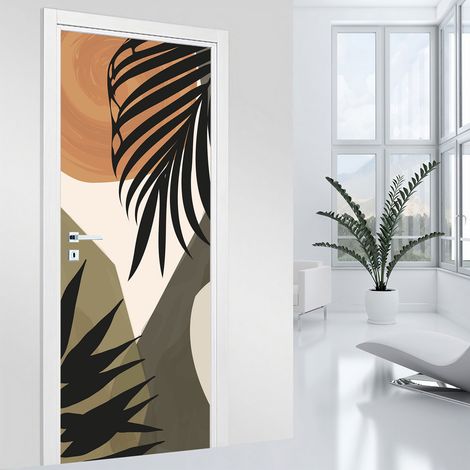 Stickers pour porte - Feuilles - 73 x 205 cm - Adhésif MAT (1/2)