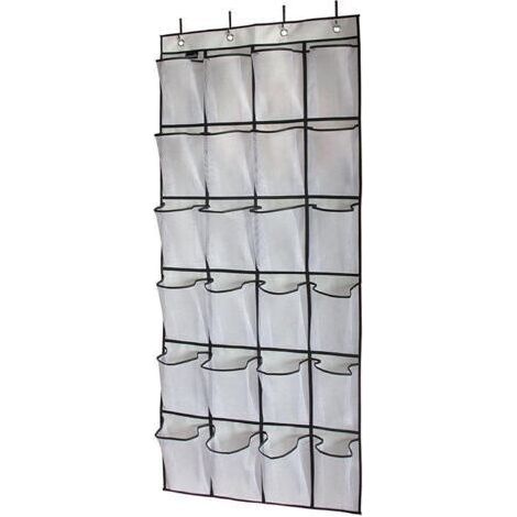 Rangement Chaussure à Suspendre sur la Porte, 24 Poches Stockage de Chaussures en Filet Sur la Porte, Organisateur de Chaussures, Sac de Rangement Suspendu Aux Placards pour Chaussures Baskets (1/5)