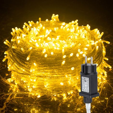 SWANEW 200M 1000LED IP44 8-mode festone luce di Natale all'aperto decorazione giardino interno per Natale compleanno matrimonio soggiorno bianco caldo (1/5)
