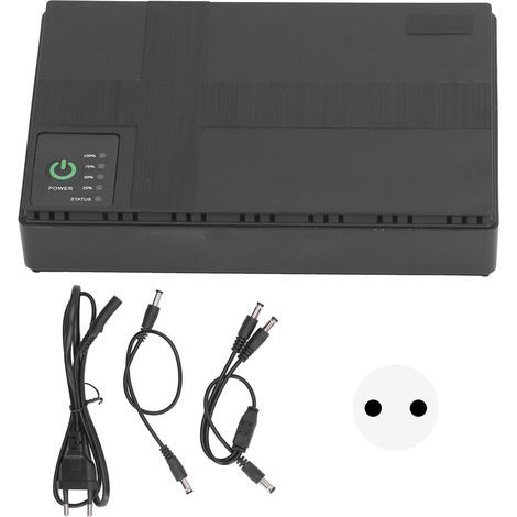 Mini onduleur (UPS) 5 V, 9 V et 12 V en sortie, entrée 85-265 V pour routeur et caméra (prise UE). (1/5)