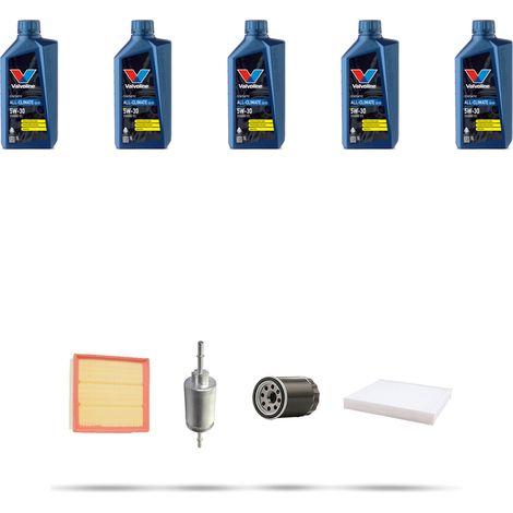 Kit tagliando 4 FILTRI e 5L OLIO compatibile con Ford Fusion 1.6 74kw dal 2002 (1/5)