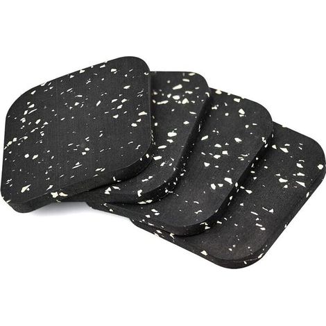 Patins antidérapants en caoutchouc, 100 x 100 x 10 mm, pour meubles, lits, lave-linge et sèche-linge - Crezuo (1/4)