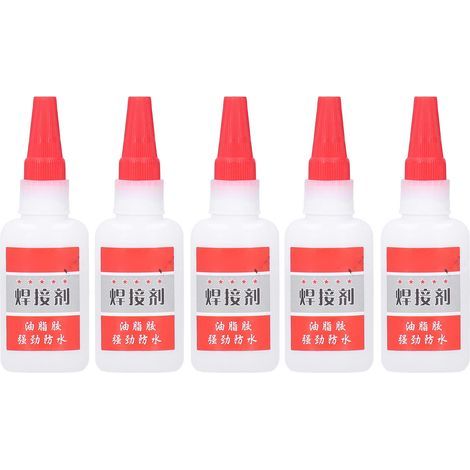 5 pièces Colle Extra Forte 50ml pour Soudage Métal, Bois, Céramique - Réparation et Bricolage (1/5)