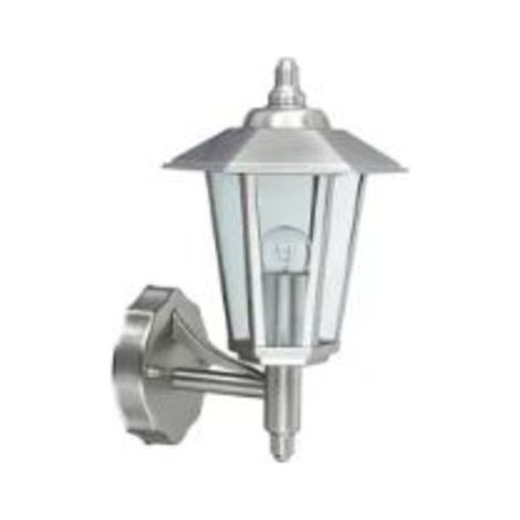 Applique Akasya-1 inoxydable 60W (Eq. 12W FLC et 8W LED) Dim. 330x198x215mm