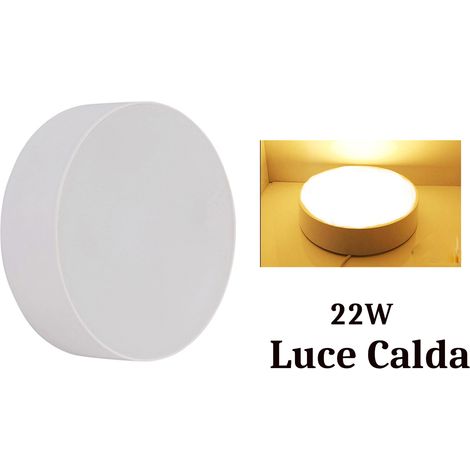 Plafoniera Led Soffitto 22W Luce Calda Applique Rotondo Lampada Bianca Moderna (1/5)