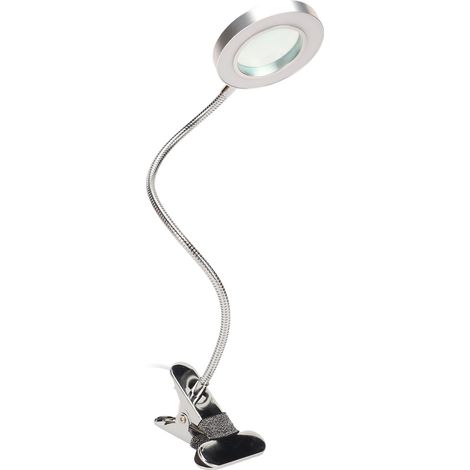 Lampe de bureau loupe LED flexible, 3 modes de couleur, 500LX, réglable et orientable, protection des yeux, avec pince. (1/5)