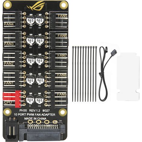 Contrôleur PWM PH35 pour Ventilateurs PC, Hub avec Support 3/4 Broches, Carte Mère Desktop (1/5)