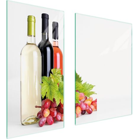 PANNEAU DE PROTECTION EN VERRE 75x52 VIN (1/5)