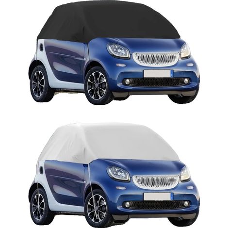 Funda para coche, impermeable, con aislamiento térmico, negra. (1/2)