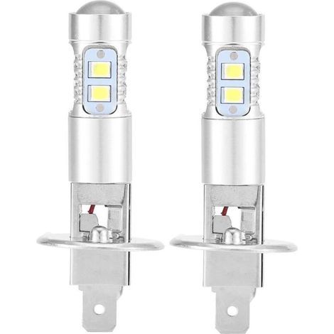 Ampoules de phares, 2x H1 6000K Ultra White 100W Kit d'ampoules de phares à LED pour feux de croisement (1/5)