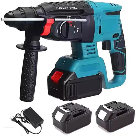 Perforateur burineur rotatif sans fil 26mm SDS-Plus Brushless Makita 18V, 3 fonctions, kit 2 batteries lithium inclus (1/5)
