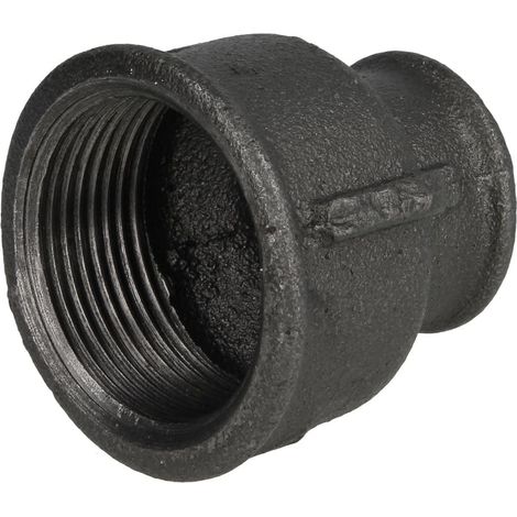 Raccord en fonte malléable noir manchon réduit 1 1/4'' x 3/4'' FF/FF