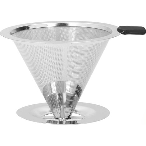 Porte-filtre à café en acier inoxydable, réutilisable, pour café filtre, idéal randonnée et voyage - Modèle 01 (1/5)