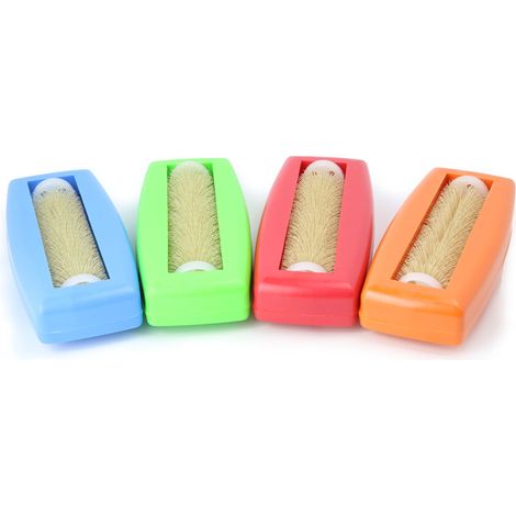 4 x Ramasse Miettes, miettes Roller Table Roller Balai brosse à tapis Couvertures Brosse Aspirateur voiture Table Aspirateur à main Bleu + Vert + Rouge (1/5)