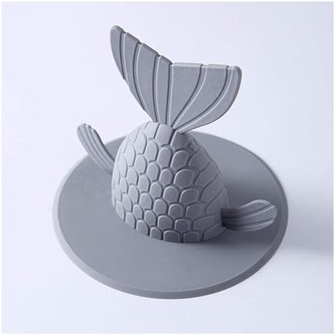 Filtro per scarico, deodorante e anti-intasamento, per cucina e bagno. Grigio, 14 cm.
