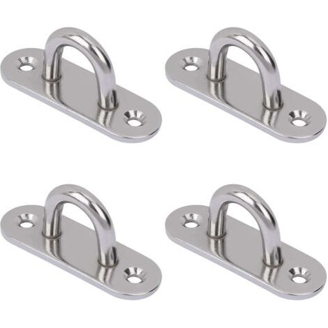 Crochets de plafond en acier inoxydable, lot de 4 supports muraux, plaque à œil ovale pour chaise suspendue, hamac, balançoire de Yoga, sac de sable, Pot de fleur (1/5)