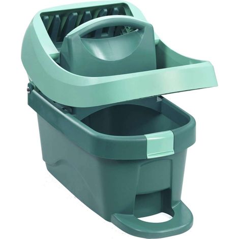 Leifheit – Essore-housse Profi XL avec roulettes – Seau 8L avec poignée – Essorage à pied – Compatible lave-sol 42cm