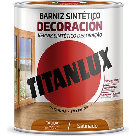Vernis Synthétique Décoration Acajou Satiné 250ml Titanlux M11100414 (1/2)