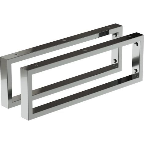Ensemble de 2 consoles murales en acier inoxydable (1/5)