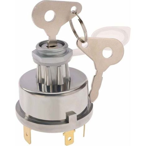 Interrupteur d'allumage universel 12/24 V avec verrouillage pour voiture, moto et véhicule modifié (1/4)