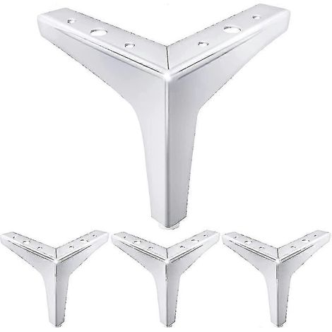 Pieds de meubles de 15 cm, pieds de meubles stylés, canapé en métal chromé poli (1/5)