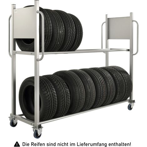 Kongamek Reifentransportwagen 2030x720x1620mm mit 2 Ebenen, verstellbar 300kg Tragkraft ohne Bremse (1/2)