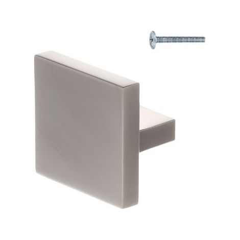 Perilla de mueble cuadrada níquel mate Riex XK15 (1/5)