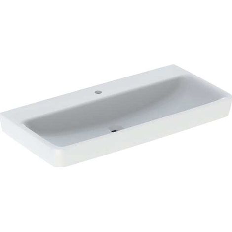 Geberit Renova Plan, lavabo, 100x48 cm, 1 agujero para grifo, sin