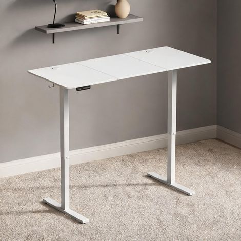 Bureau coloris blanc en panneau de particules 140 x 60 x 118 cm (1/5)