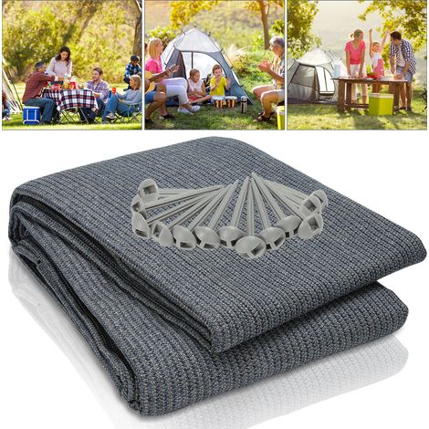 Jiubiaz Tapis de tente 250x300 cm HDPE PEHD Respirant pour Auvent de Jardin