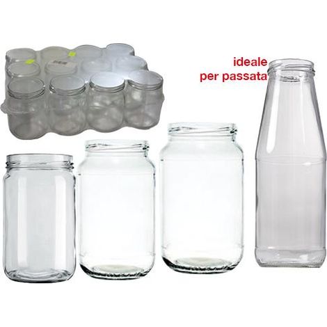 'VASO VETRO ''BOCCACCIO'' PER ALIMENTI TIPO ''STD'' 580 ml - imbocc. Ø 82 mm s/tappo Q.TA 15' 580 ml - imbocc. Ø 82 mm s/tappo