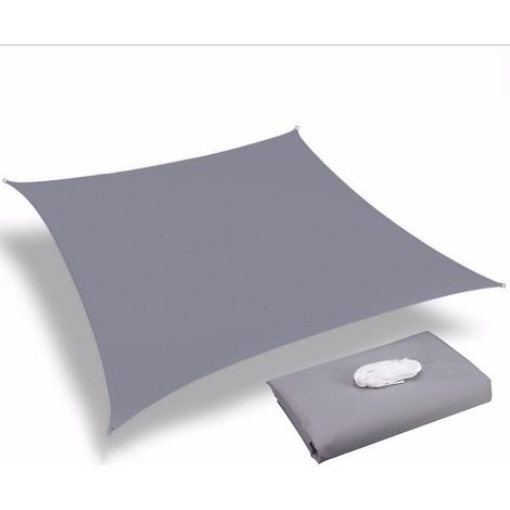 3x2.5m Gris Voile D'ombrage Rectangulaire Avec Le Kit De Fixation Protection Uv Toile Ombrage Rsistant Ar Et Respirant Bloque 90% Rayons Uv Kit (1/4)