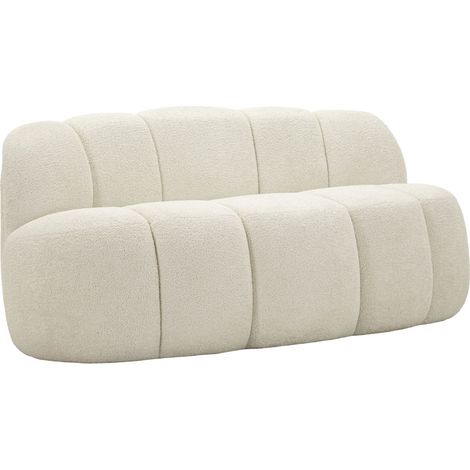 Divanetto Ball in compensato e tessuto bianco 145x80x69 cm, seduta h 40 cm
