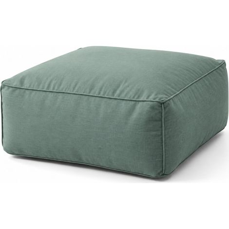 Pouf da esterno verde con tessuto idrorepellente – 85x85x30 cm PRAIANO (1/5)