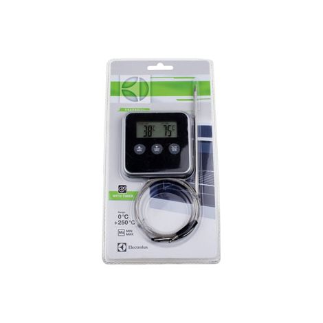 Electrolux – Thermomètre à viande numérique – Plage de température 0-250 °C – Acier inoxydable et silicone – Facile à nettoyer - 9029794063 (1/4)