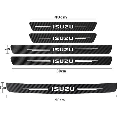 (5 pièces pour Isuzu) Protections de seuil de porte en fibre de carbone pour Isuzu Dmax,Mux,Trooper,ELF,NQR,75,Forward,Rodeo,KB,Bighorn,Axiom (1/3)