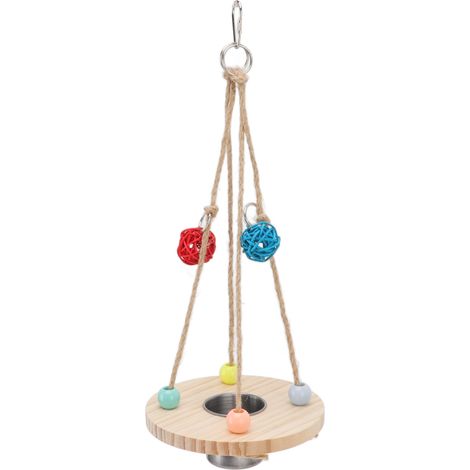 Mangeoire suspendue en acier inoxydable pour perroquets et perruches. (1/5)