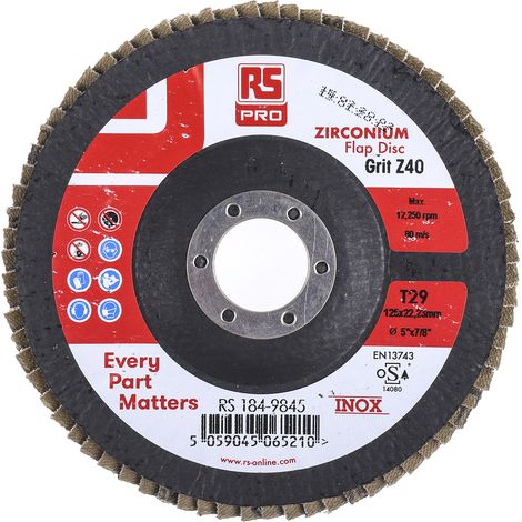 Disque abrasif RS PRO, P40, Ø 125mm ( Prix pour Paquet de 5 ) (1/3)